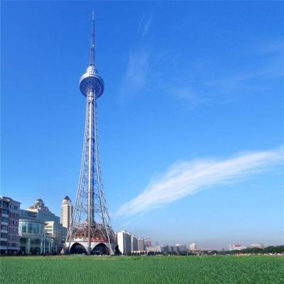 China Gsm Antenna Steel Lattice 80m Radio Communication Tower for sale