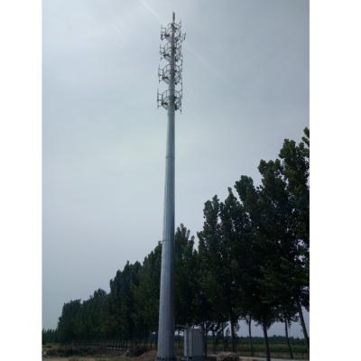 China Galvanized Single Tube Monopole Steel Tower Communication Tubular 30m/S for sale