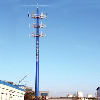 China 4g Cell Phone Telecom Bts Monopole Steel Tower Self Supporting Single Pole Radio Wifi for sale