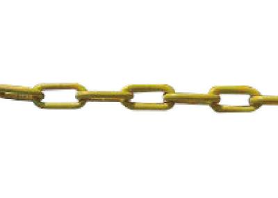 China 500KN Short Industrial Lifting Chains With Yellow Painting / Lashing Chain Link for sale
