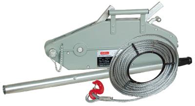 China Aluminium Hand Lifting Winch 800kg - 5400kg Wire Rope Pulling Hoist CE/GS certified for sale