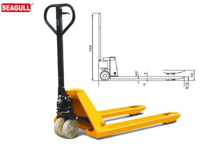 China 5 ton TUV Hydraulic Hand Pallet Truck For Warehouse Cargo Lifting for sale