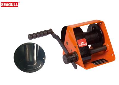 China HWG Type 500kg Hand Lifting Winch With Two Way Ratchet , Worm Gear Hand Winch for sale