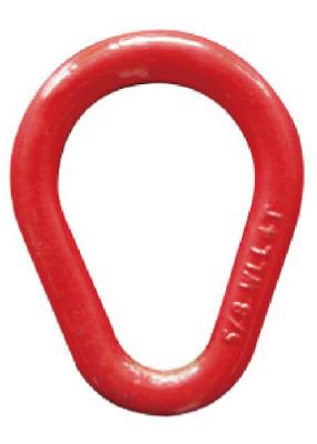 China 126 Ton Rigging Hardware Painted Red Forged Pear Shaped Quick Link for sale