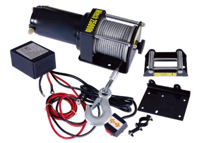 China Single Line 2500 lbs Electric ATV Winch , Portable Cable Winch for sale