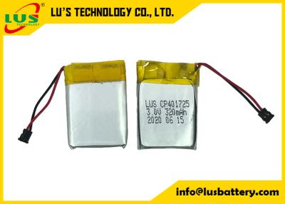 China Material de Ion Battery CP401725 3v 320mah Limno2 del litio de Smart Card en venta