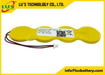 China OEM 3V Lithium Button Battery 2400mah CR2450 4P Coin Cell IMOS 1P2-A1 Battery for sale