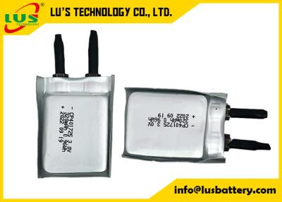 China 3V 320mAh Flat Li MnO2 Battery CP401725 Non Rechargeable Lipo Battery 3v for sale