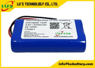China ICR18650 Battery Pack 3.6V 6700mAh Lithium Ion Rechargeable Battery Pack 18650 3350mah 6700mah for sale