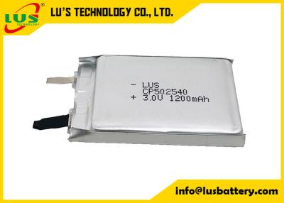 China Non-Rechargeable CP502540 Thin Film Li-Ion Battery 3V 1200mAh CF502540 Thin Film Primary Lithium Battery for sale