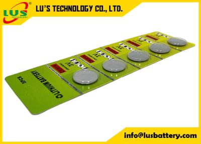 China Lithium Button Cell CR2016 Supplies 3V Lithium Coin Cell Battery CR2016 5 Pcs Blistcard Pack for sale