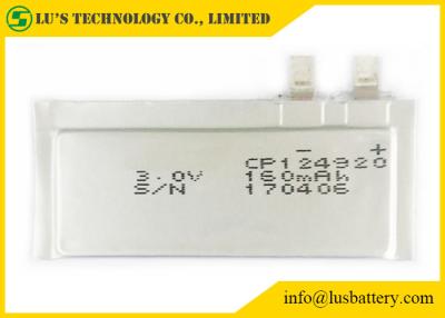 China CP124920 160mAh 3.0V Ultra Thin Battery For Remote Monitoring Systems for sale