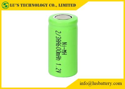 China OEM / ODM 2/3AA 1.2 V 600mah Battery 2/3AA 1.2v 600mah Nickel Metal Hydride Rechargeable Battery for sale