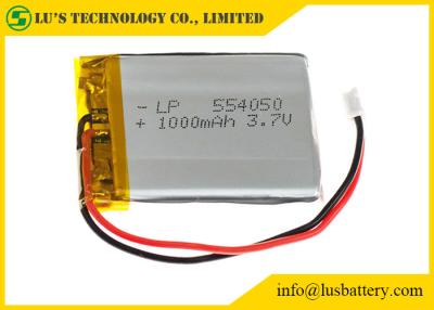 China 1000mah Rechargeable Lithium Polymer Battery 3.7v LP554050 lithium battery For MP3 / MP4 Player / Car GPS for sale