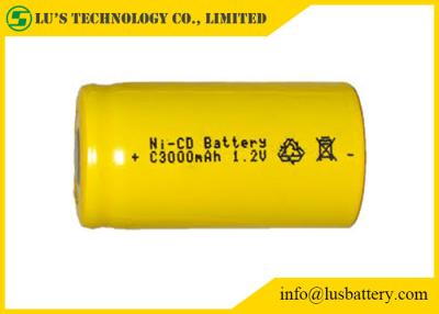 China NI-CD 1.2V C3000mah Nickel Cadmium Rechargeable Battery Customized Color for sale