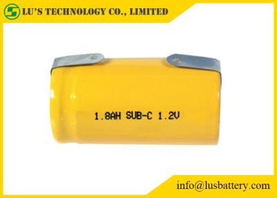 China SC1800mah 1.2V Nickel Cadmium Battery NICD Charger Cylindrical Cell Type for sale