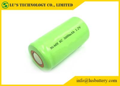 China SC Nickel Metal Hydride 1.2 V Rechargeable Battery 3000mah Lithium Cylindrical for sale