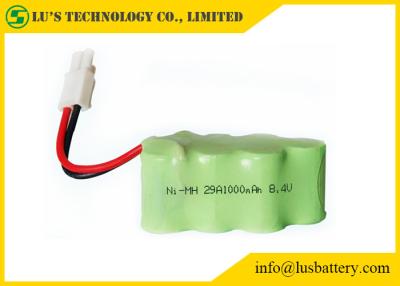 China Customized Color 1.2 V Rechargeable Battery 8.4V 1000mah Wires / Connector Terminals for sale