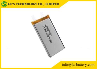 China pilha recarregável recarregável da bateria de íon de lítio 3.7v da bateria LP803466 do polímero do lítio de 3.7v 1900mah à venda