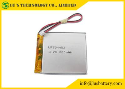 中国 LP354453 3.7 V 800mah電池PL354453のリチウム ポリマー充電電池800mah 3.7vのリチウムpo電池 販売のため