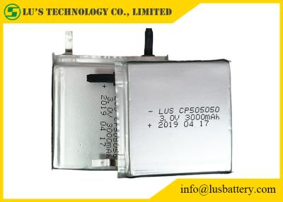 China 3.0 V Lithium Battery CP505050 3000mah Limno2 Battery Thin Cell type for sale