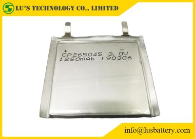 China batería de ión de litio flexible de la batería CP265045 de 3.0V 1250mAh LiMnO2 en venta