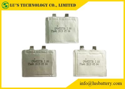 China bateria de lítio CP0453730 do elevado desempenho de 35mah 3.0v para Smart Card à venda