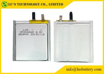 Chine Batterie au lithium ultra mince primaire de la batterie 850mAh 3v de la batterie au lithium CP224248 3v 850mah CP224248 à vendre