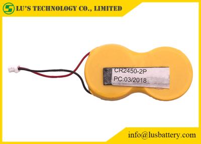 China 2CR2450 Button Lithium Coin Cell Battery 1200mah 3.0v Pack With Wires JST Connector for sale