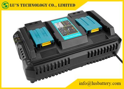 China The new 18V Lithium-Ion Dual Port Rapid Optimum Charger DC18RD charges two batteries simultaneously for sale