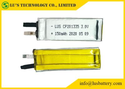 China Pins Terminals 3.0v 150mah Flexible Limno2 Batteries 3v CP201335 for sale