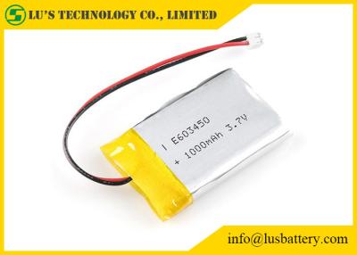 China LP603450 3.7v 1000mah Rechargeable Lipo Batteries For Tablet OEM ODM for sale