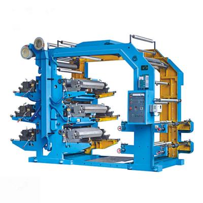 China Six Colors Plastic Film Printing Machine Flexographic Paper Printer Machine zu verkaufen