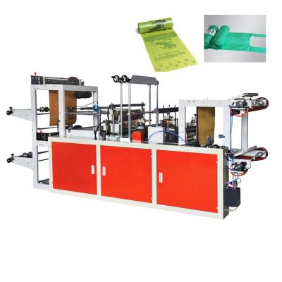 China automatic polythene poly t shirt or flat plastic roll bag making full machine price for sale