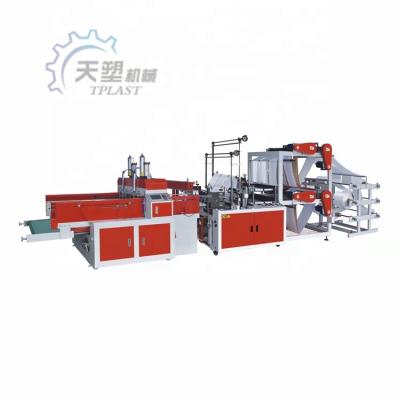 China Heating Sealing Cutting Machine For Plastic Garbage Bag High Speed 6 Lines à venda