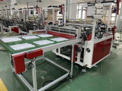 China 4 Lines Cutting Bag Machine For T-Shirt High Speed Double Layer en venta