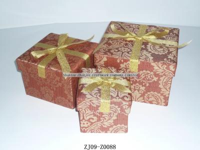 China Elegent chocolate packing for Chrismats gift for vitage fabric jaquard design 3 Size for sale