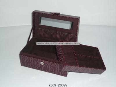 China Jexerly box for desktop decorate Luxury cover Pu leather design can made retangle, square, Fanshape for sale