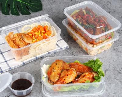 China Transparent Plastic Take Away Box 500 650 750 1000ml，Microwave Food for sale