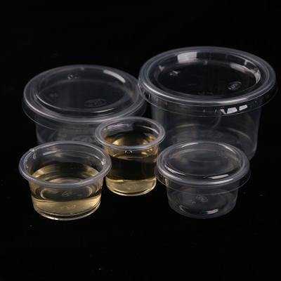Chine Transparent Plastic Seasoning Cup Sealed High Microwave Donkey Material Disposable à vendre