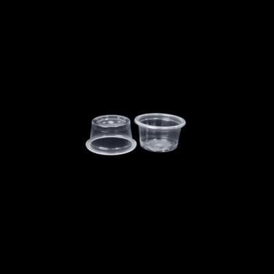 中国 Plastic Clear Sauce Cup OEM ODM Disposable Black Leak Resistant for Chutney Souffle 販売のため