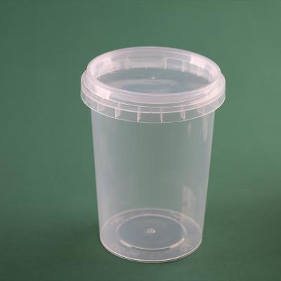 China Custom Logo Disposable PP Plastic Storage Box Clear Soup Cup With Lid for sale