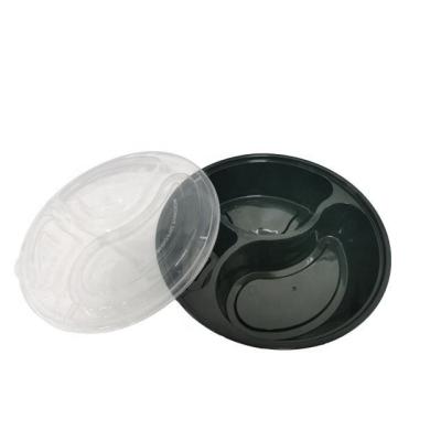 中国 Eco-Friendly Disposable Round Bento Box Plastic And Microwavable 販売のため