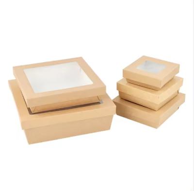 China Disposable Eco Friendly Custom Printing Food Packing Small Sushi Cake Bakery Chocolate Packaging Paper Box for sale