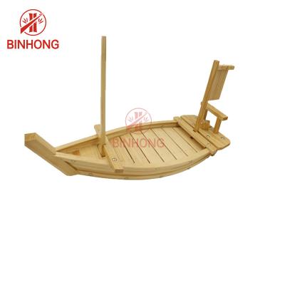 China Moso Bamboo Natural Color 15'' Wooden Boat Bowl for sale