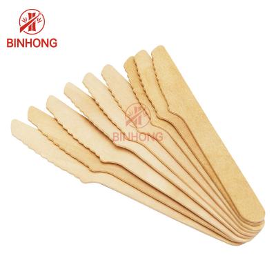 China Sustainable Natural Color 11cm Disposable Wooden Cutlery for sale