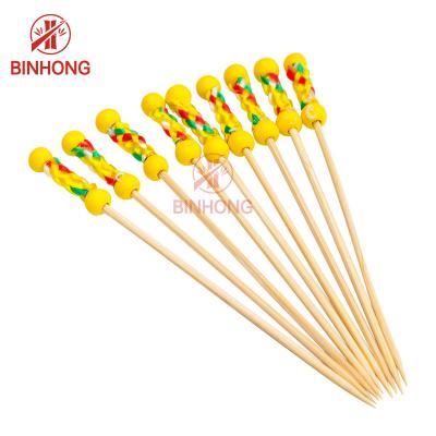 China Customized 2.5mm Beaded Toothpicks For Fruit for sale