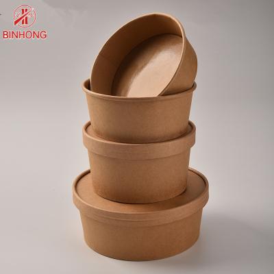 China Biodegradable Logo Printing 12oz Disposable Paper Containers for sale