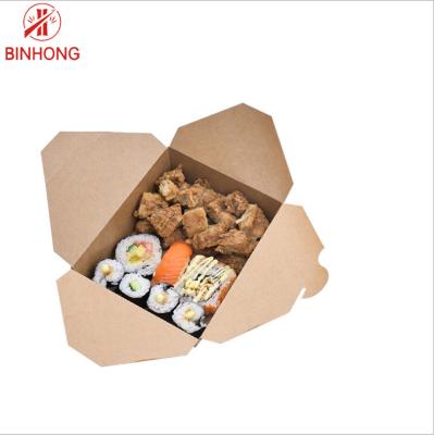 China Packaging Single Wall 0.3kg Disposable Paper Lunch Boxes for sale