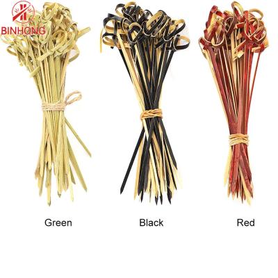 China Convenient AB Grade 12cm Knotted Bamboo Skewers for sale